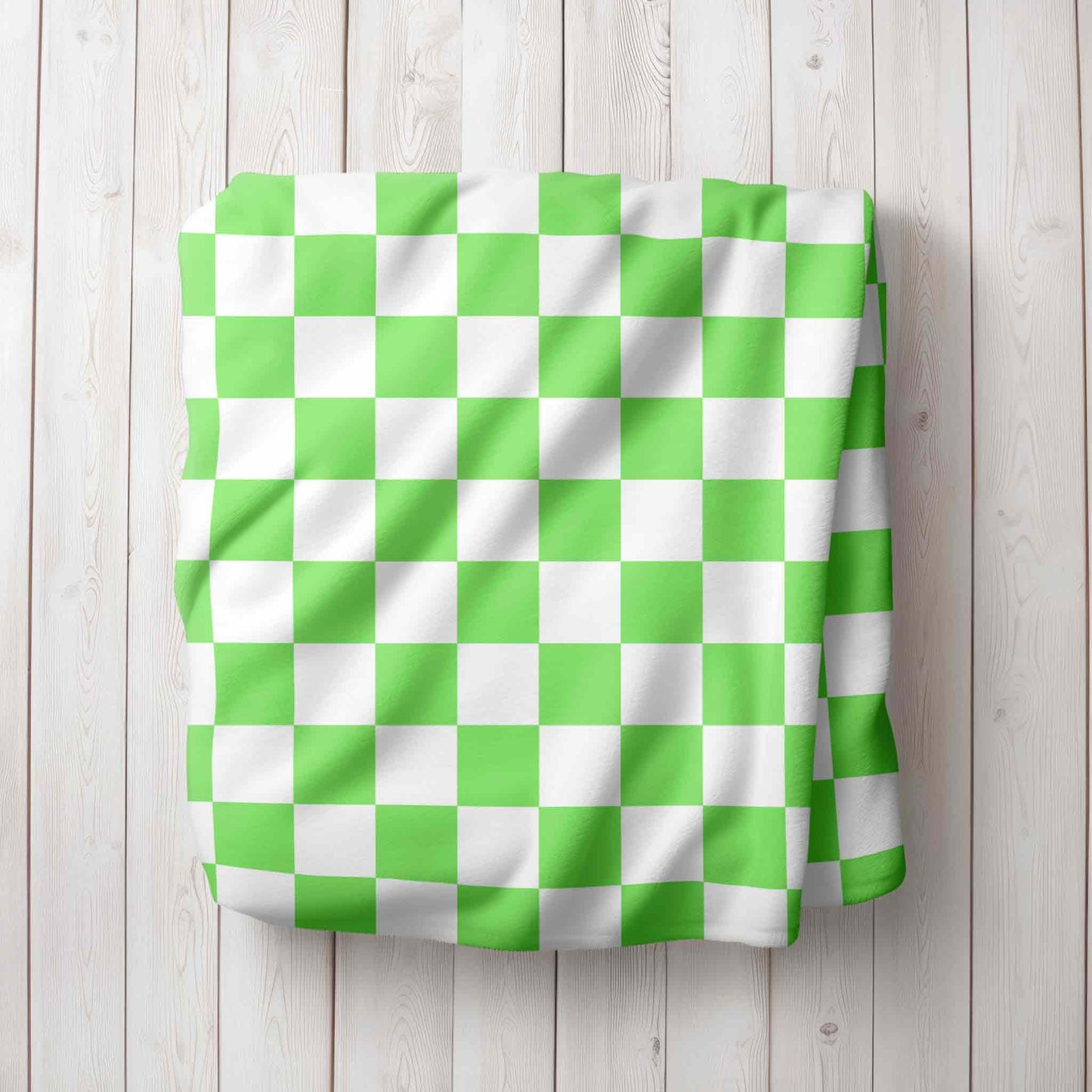 Checkered Print Personalized Blanket