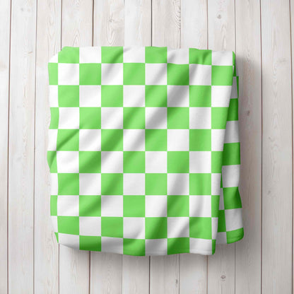 Checkered Print Personalized Blanket
