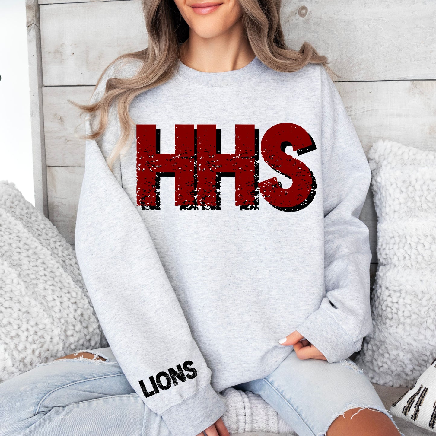 Oversized Mascot Grunge Sweatshirt