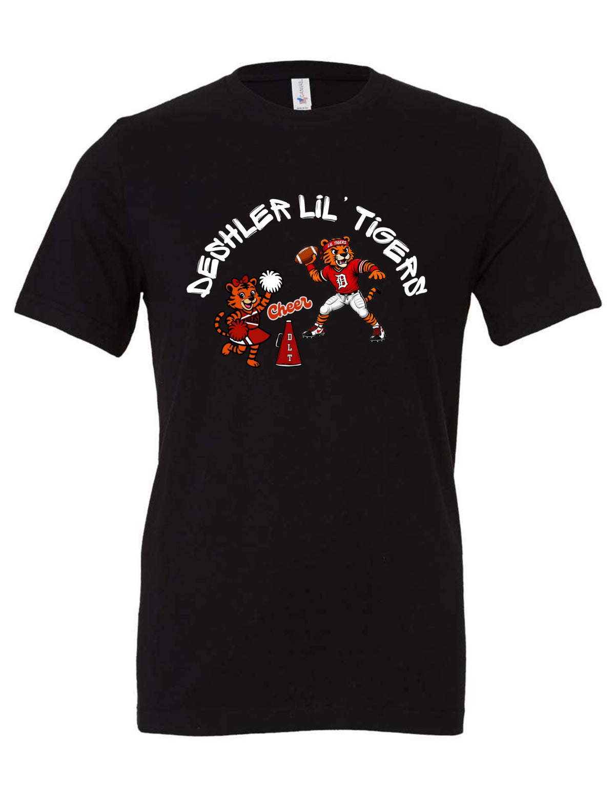 DLT Cheer and Football Black Shirt