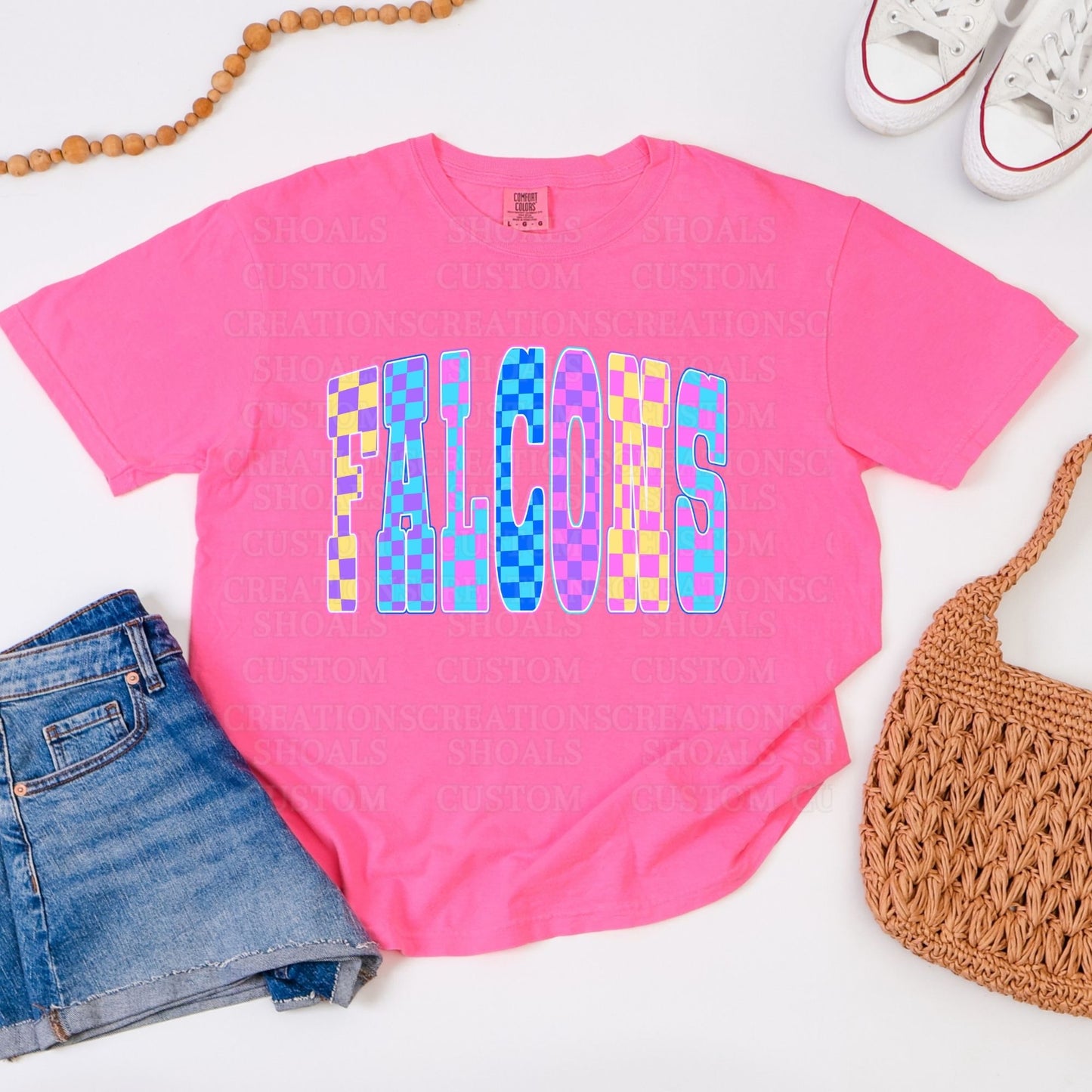 Neon Checkered Falcons