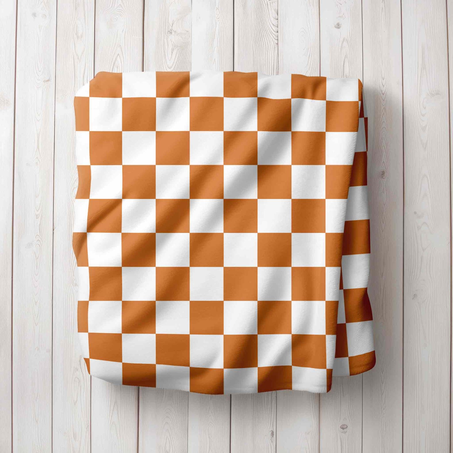 Checkered Print Personalized Blanket