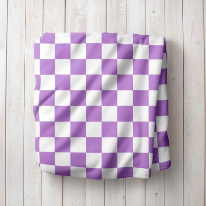 Checkered Print Personalized Blanket