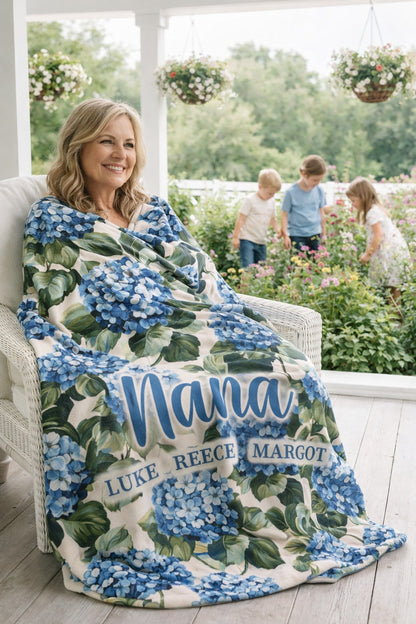 Hydrangea Family Blanket