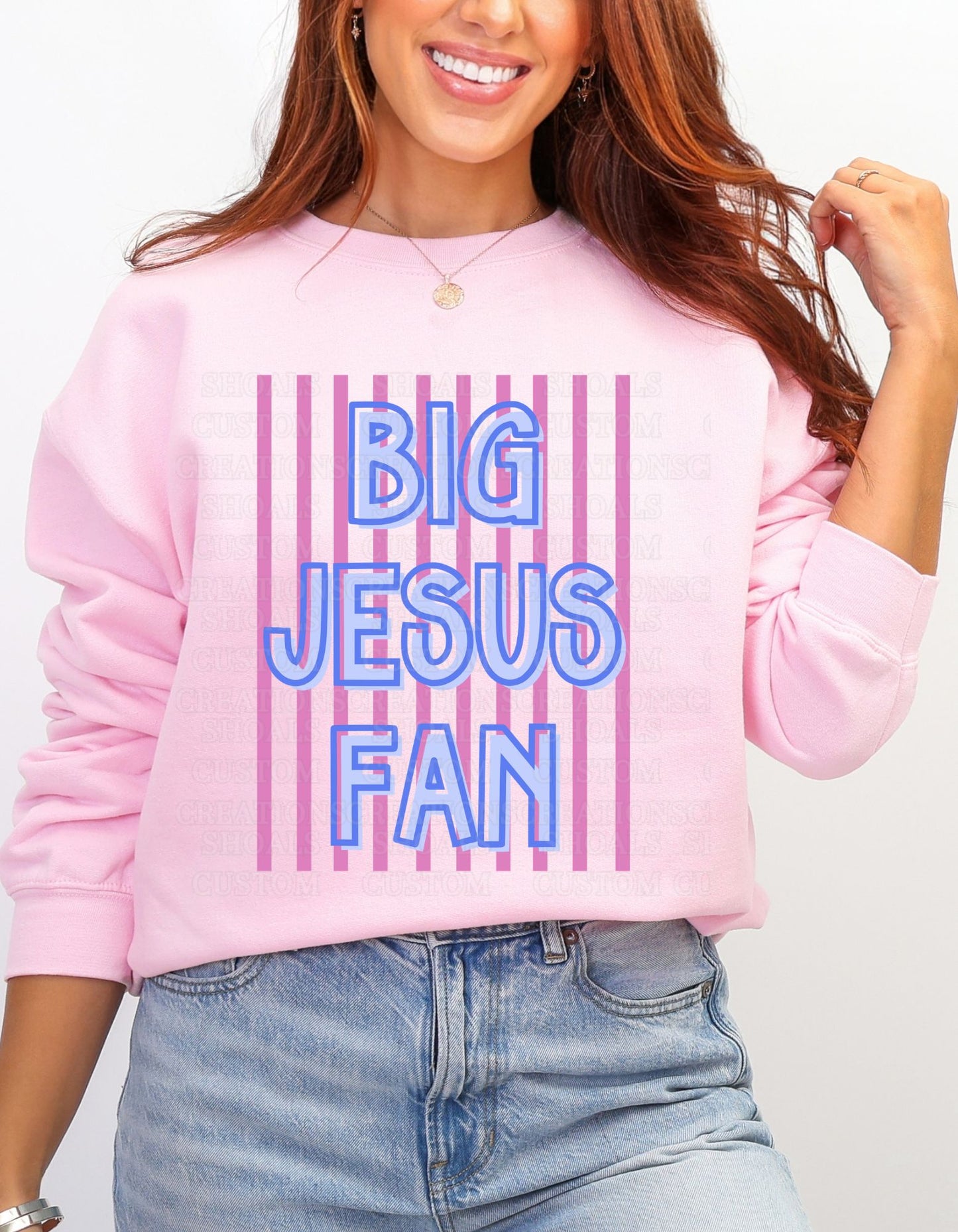Big Jesus Fan (Light Pink)