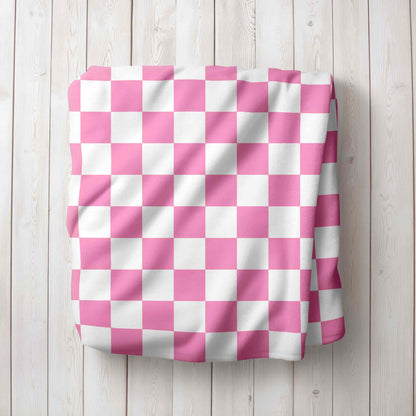 Checkered Print Personalized Blanket