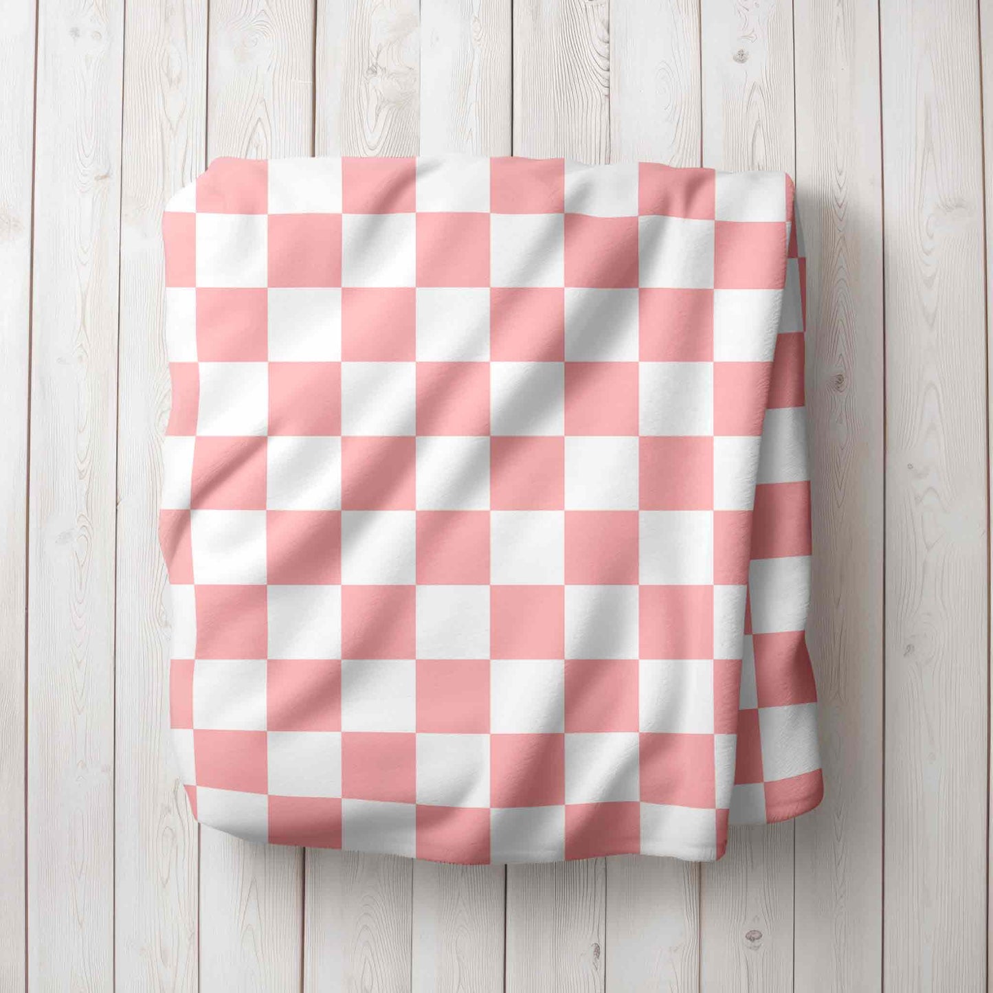 Checkered Print Personalized Blanket