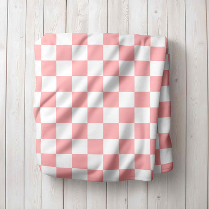 Checkered Print Personalized Blanket