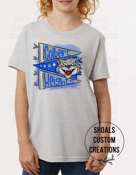 Wildcats Mascot Pennant Tee