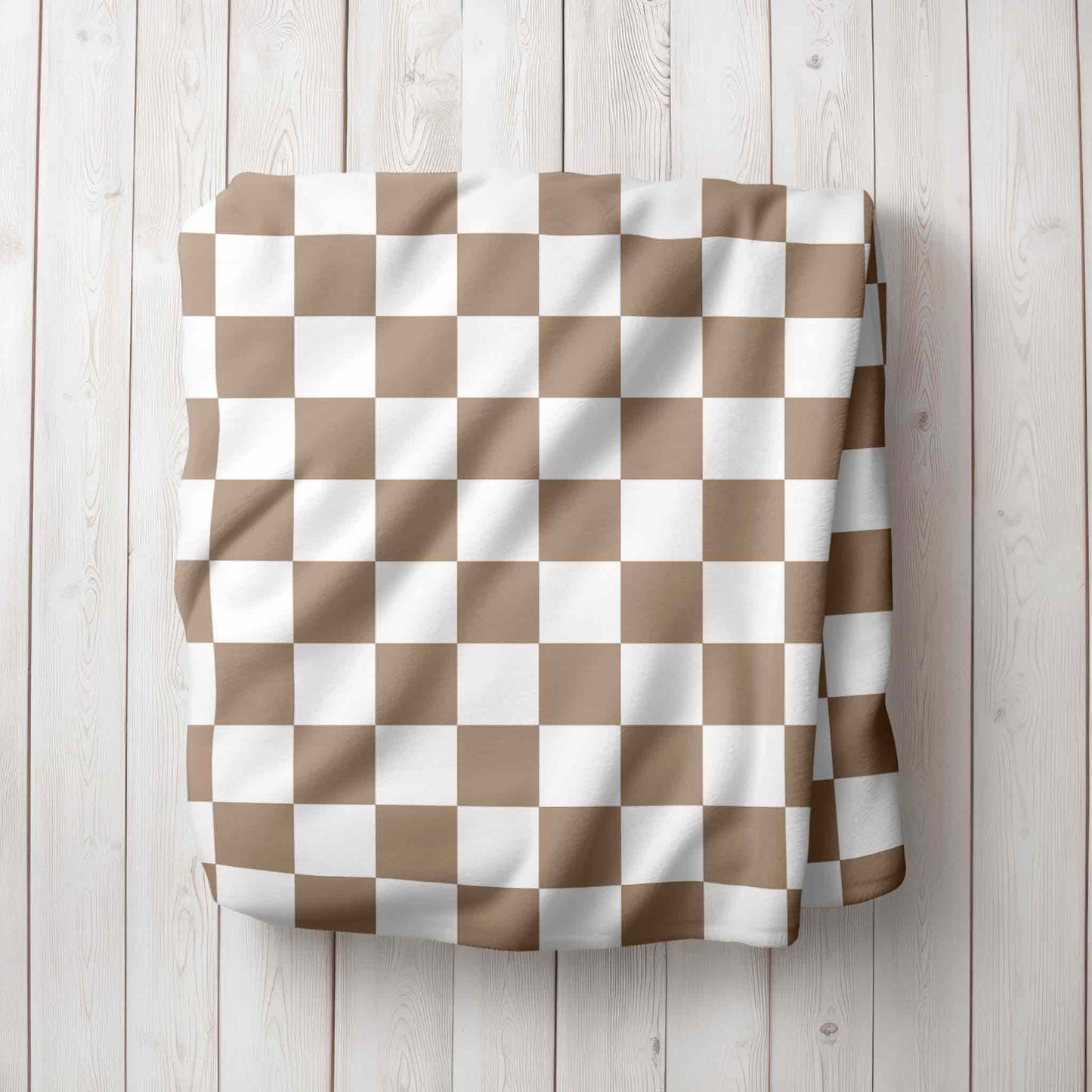Checkered Print Personalized Blanket