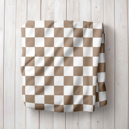 Checkered Print Personalized Blanket