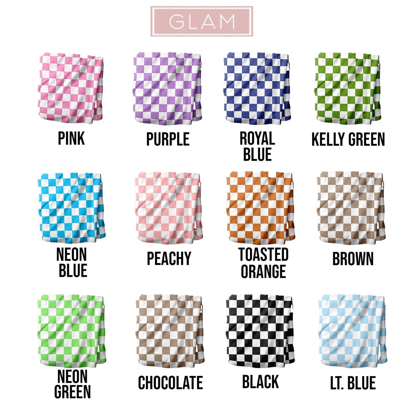 Checkered Print Personalized Blanket