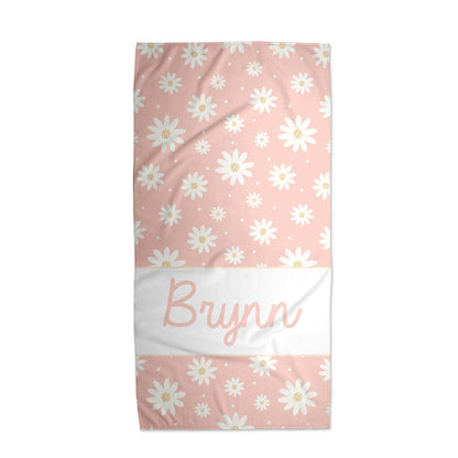 Pretty in Pink Daisy Towel