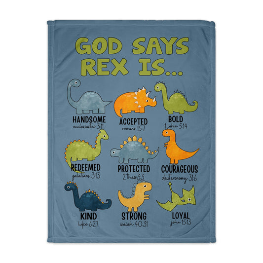 God Says Dino Blanket