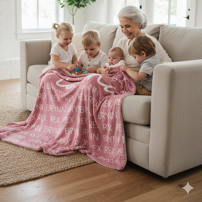 Personalized Snuggle Blanket For Grandparents