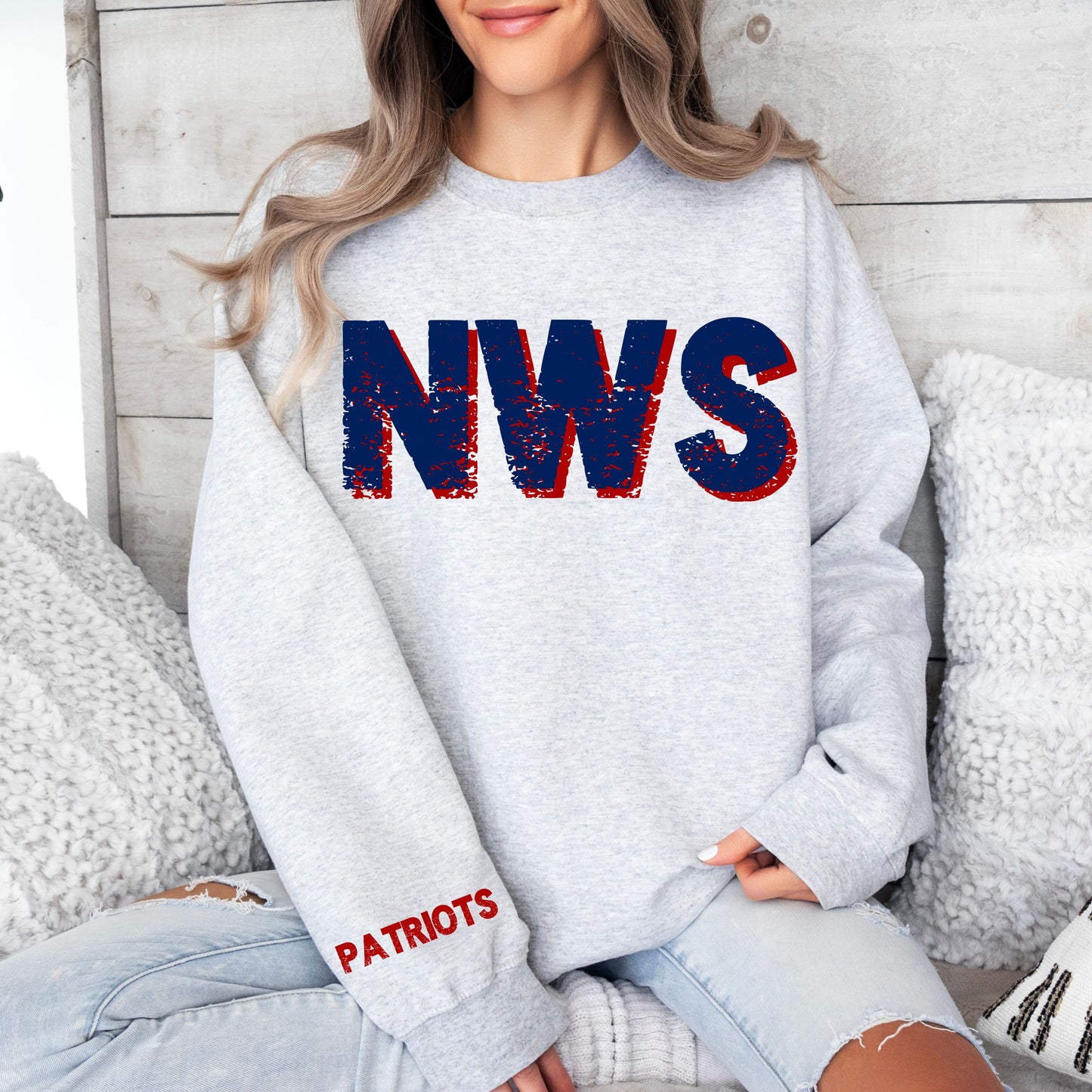 Oversized Mascot Grunge Sweatshirt