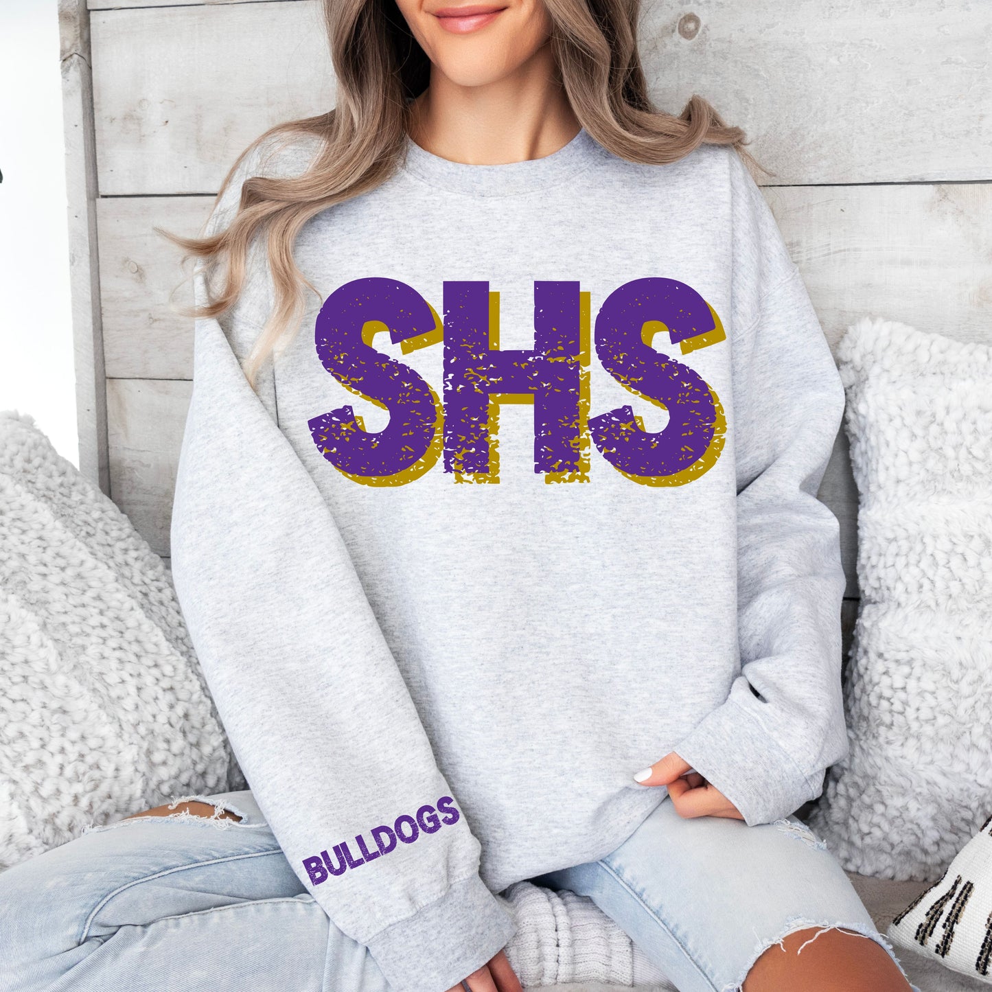 Oversized Mascot Grunge Sweatshirt