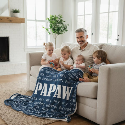 Personalized Snuggle Blanket For Grandparents