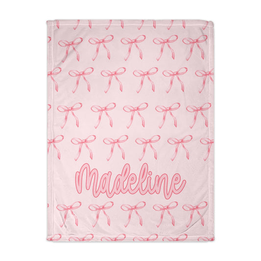 Pretty In Bows Personalized Blanket