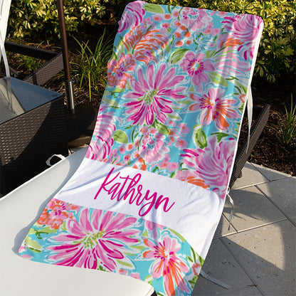 Preppy Flower Towel