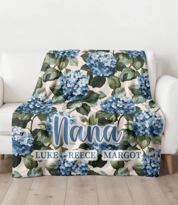 Hydrangea Family Blanket