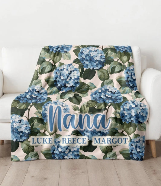 Hydrangea Family Blanket