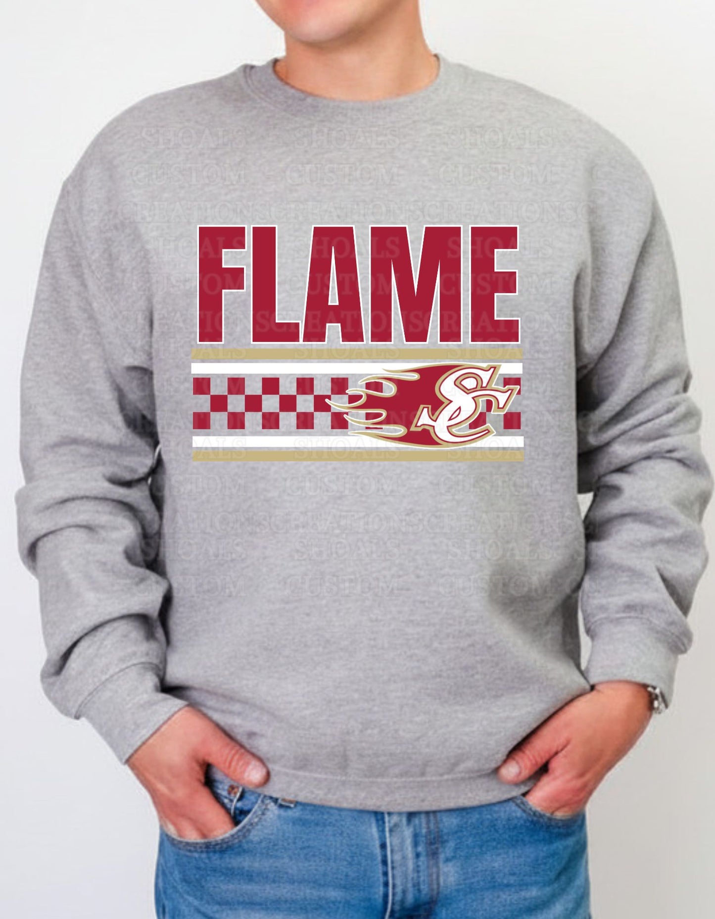 Flame Checkered Mascot