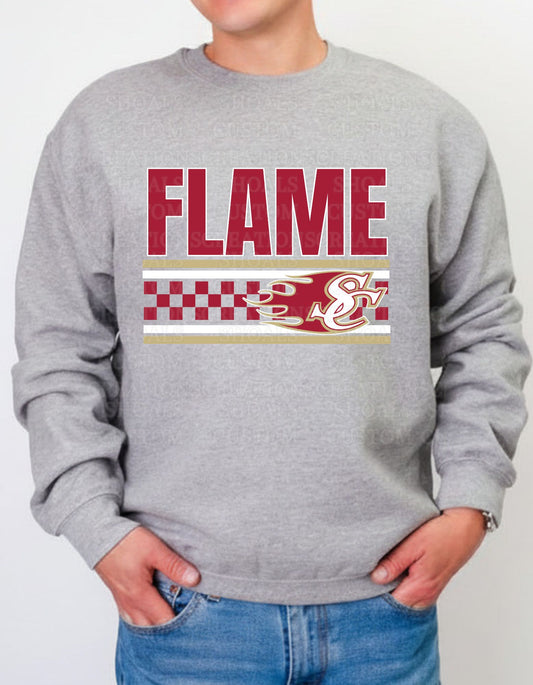 Flame Checkered Mascot